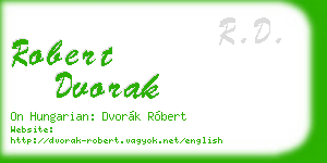 robert dvorak business card